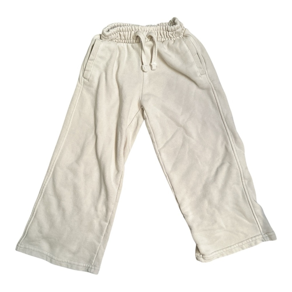 Zara Girls Beige Wide Leg Sweatpants